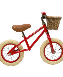 bici sin pedales de acero roja